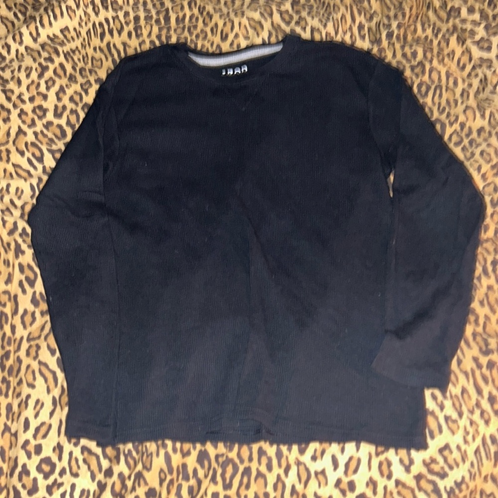 black thermal shirt